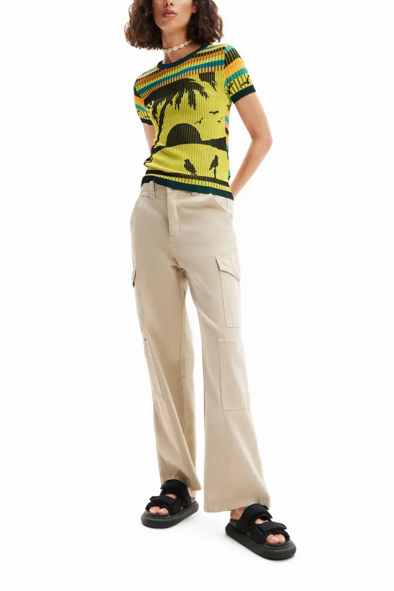 Maglietta maglia paesaggio YELLOW miniatura 2