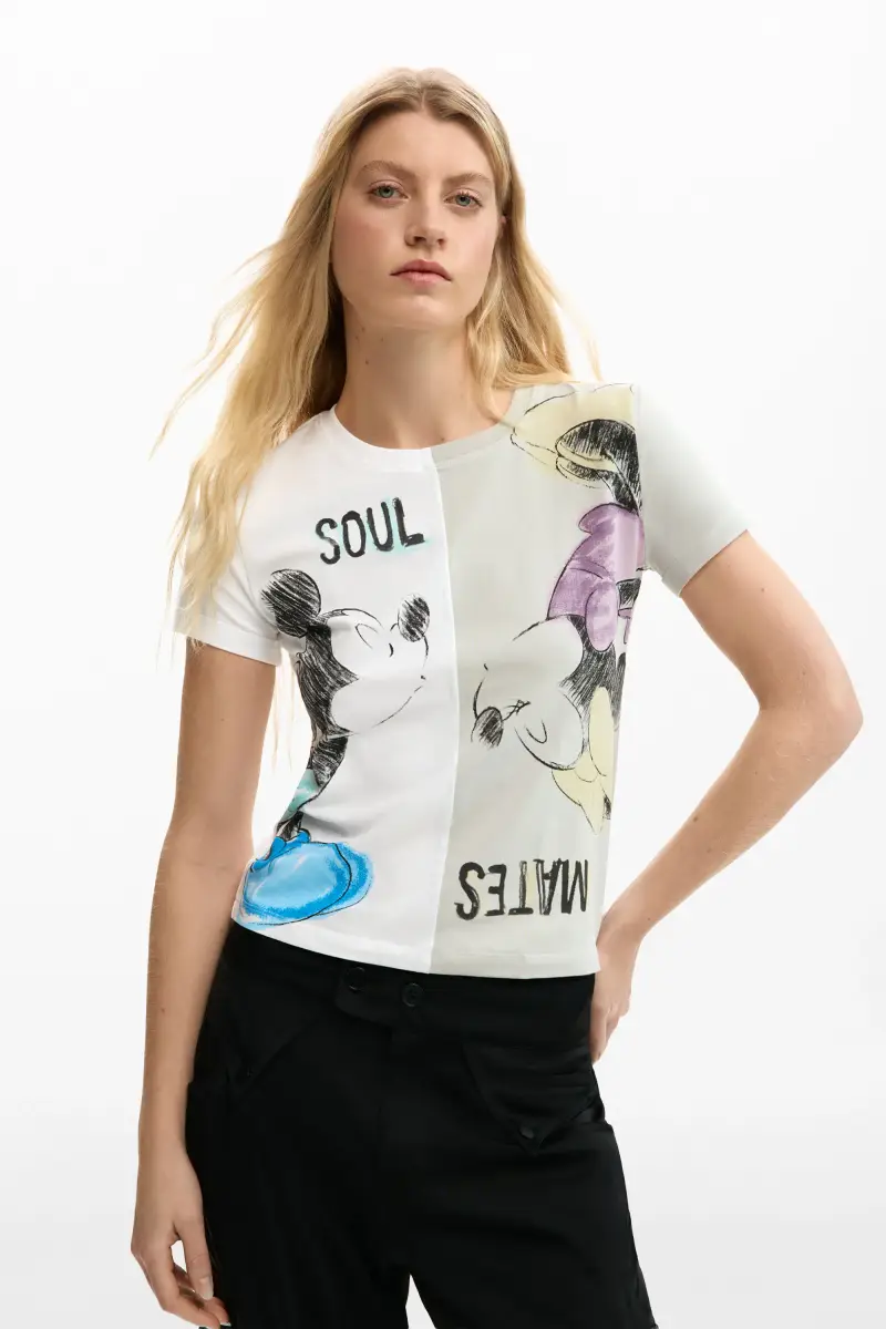 Maglietta Mickey e Minnie Mouseâ"¢ kiss WHITE