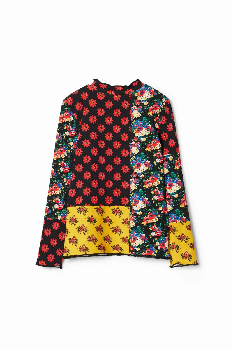 Maglietta patch fiori YELLOW miniatura 2