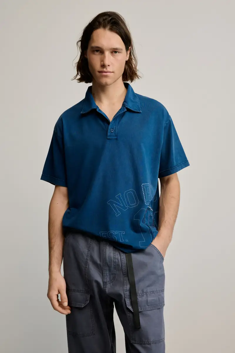 Maglietta polo dettaglio BLUE