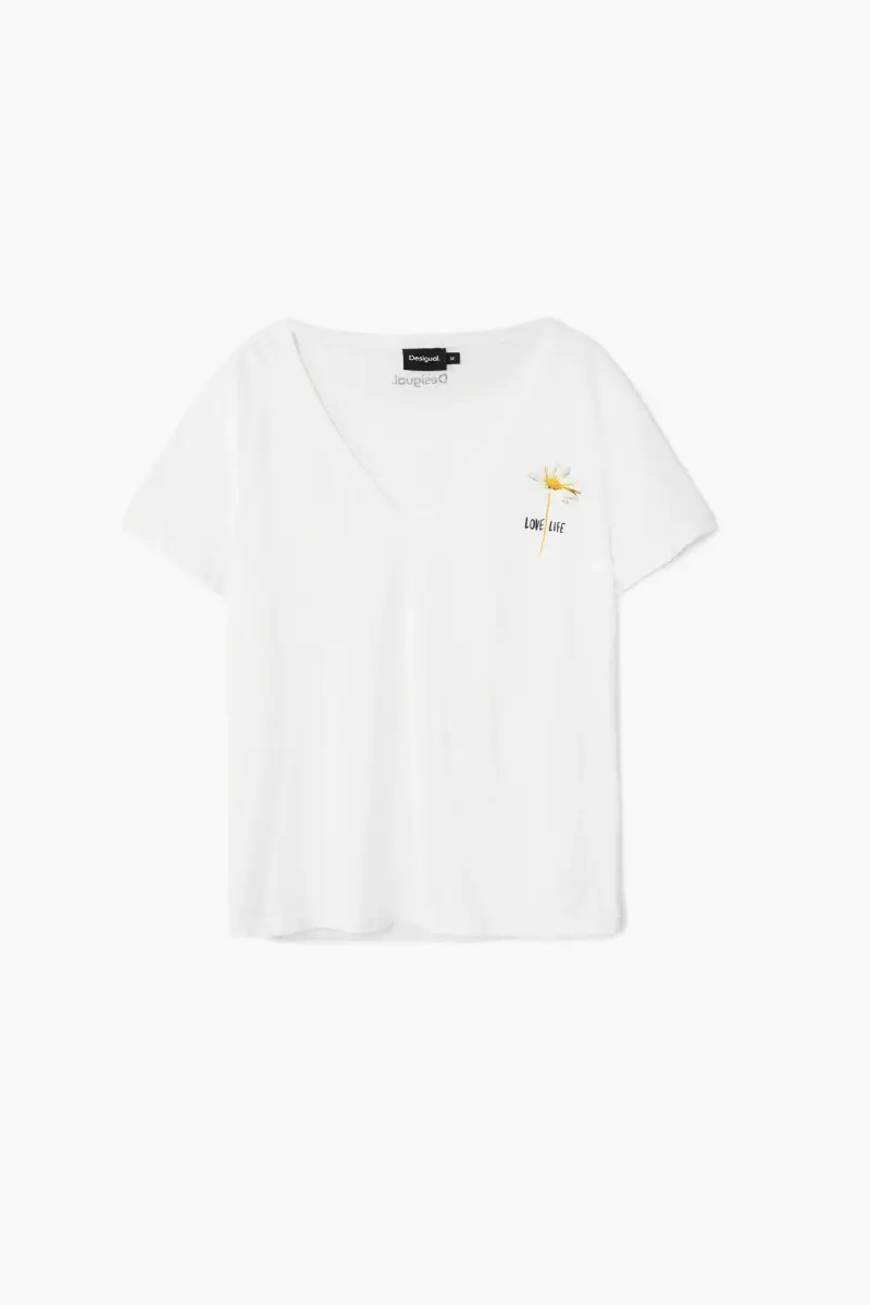 Maglietta semplice con scritta WHITE