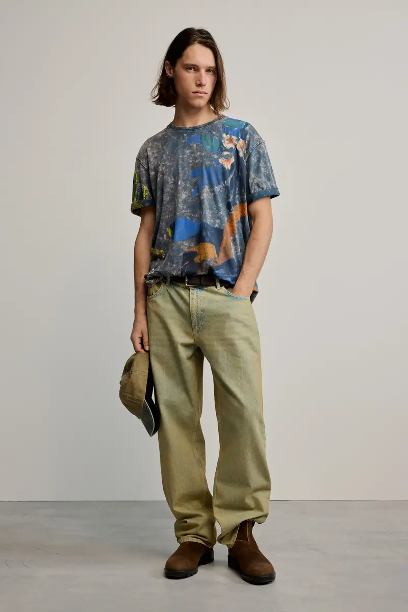 maglietta stampata arty BLUE miniatura 2