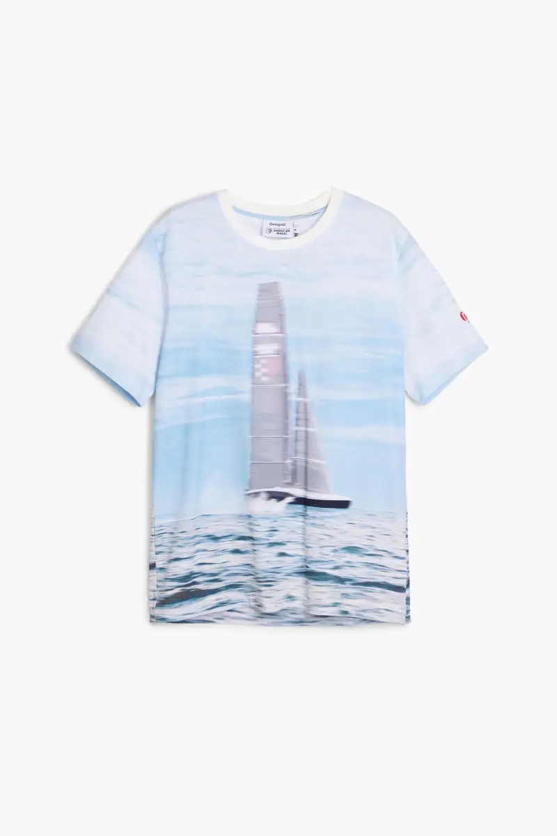 Maglietta veliero American Magic BLUE