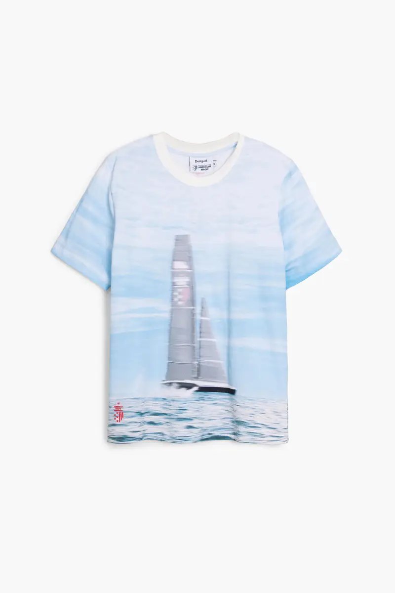 Maglietta veliero American Magic BLUE