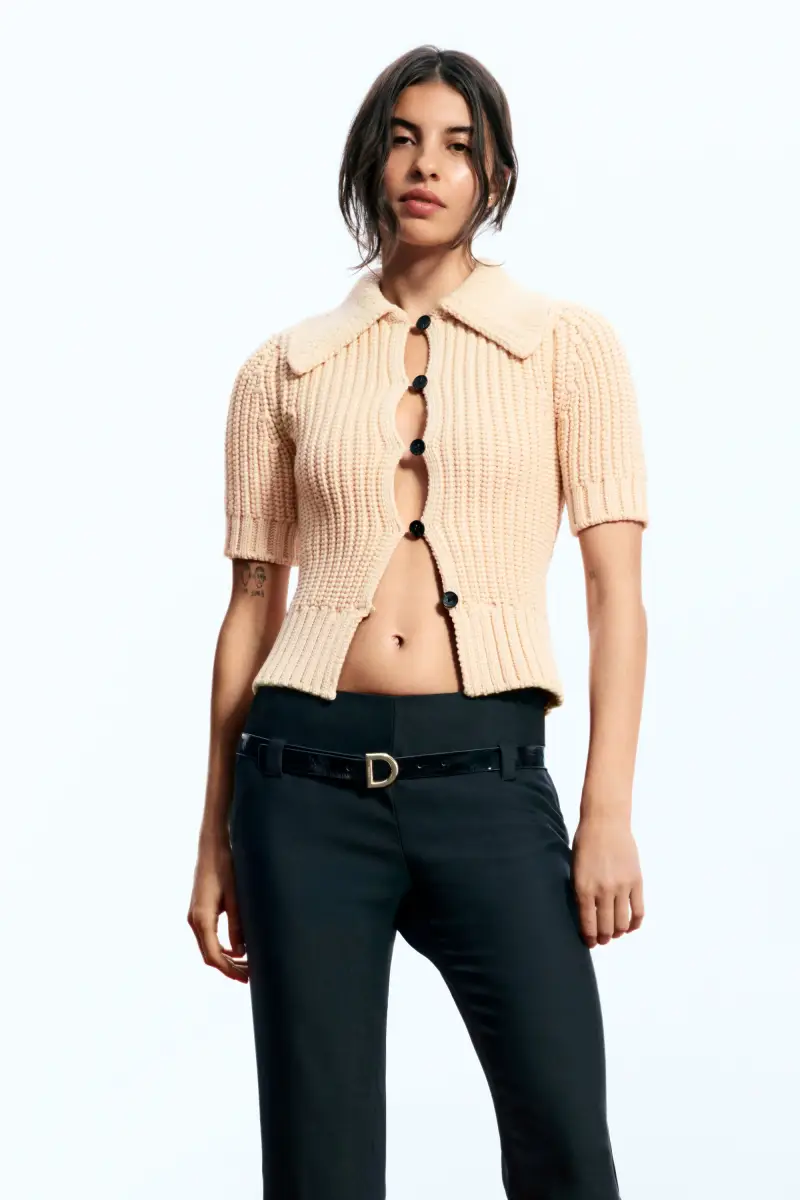 Maglione a maglia con aperture Egonlab WHITE miniatura 2