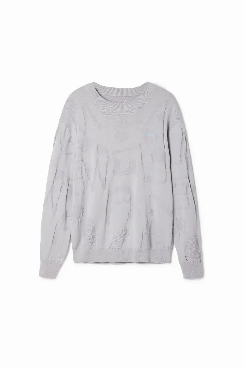 Maglione a maglia con texture BLACK