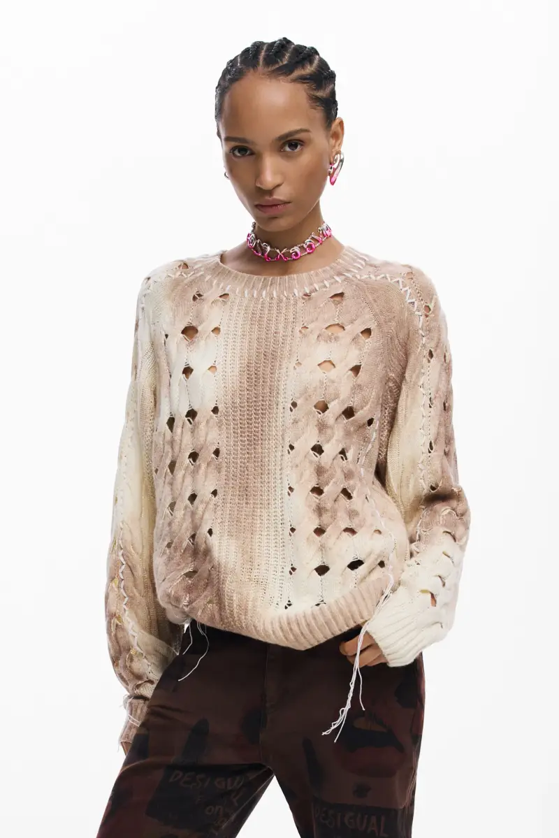 Maglione a maglia grossa WHITE