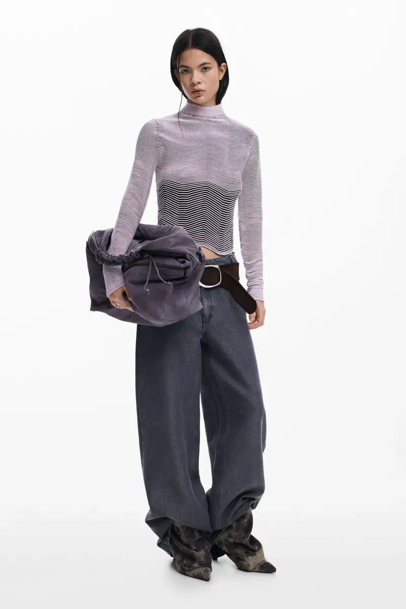 Maglione a righe in rilievo RED miniatura 2