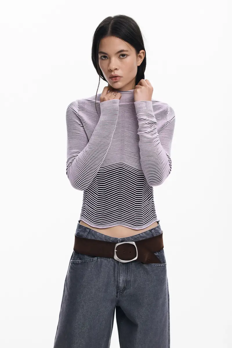 Maglione a righe in rilievo RED