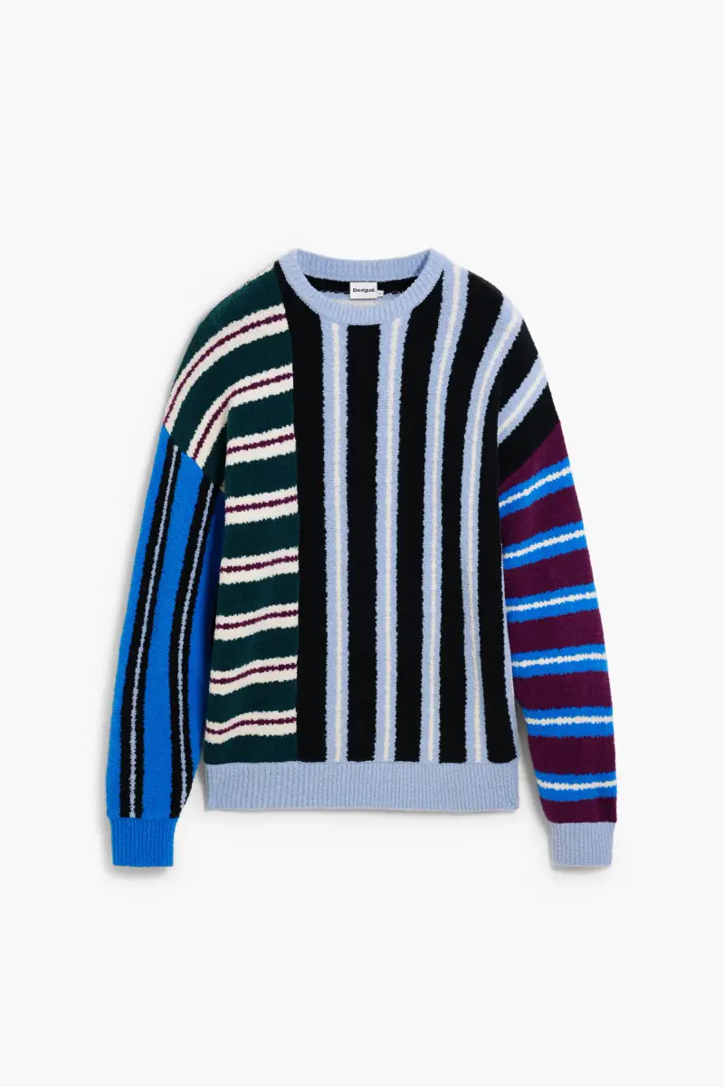 Maglione a righe multicolore RED