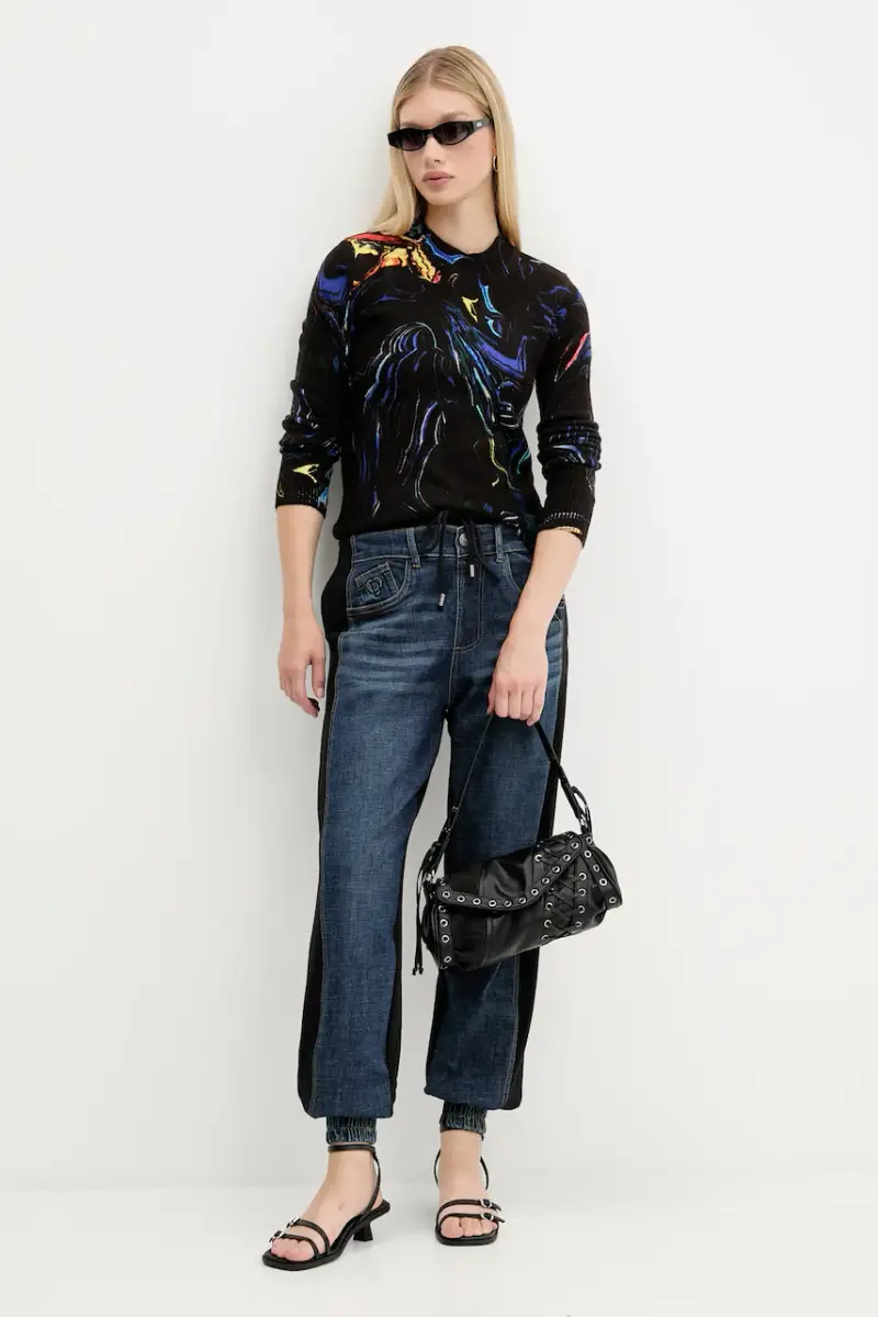 maglione BUTTERFLY LACROIX donna colore nero 25WWJF05 miniatura 2