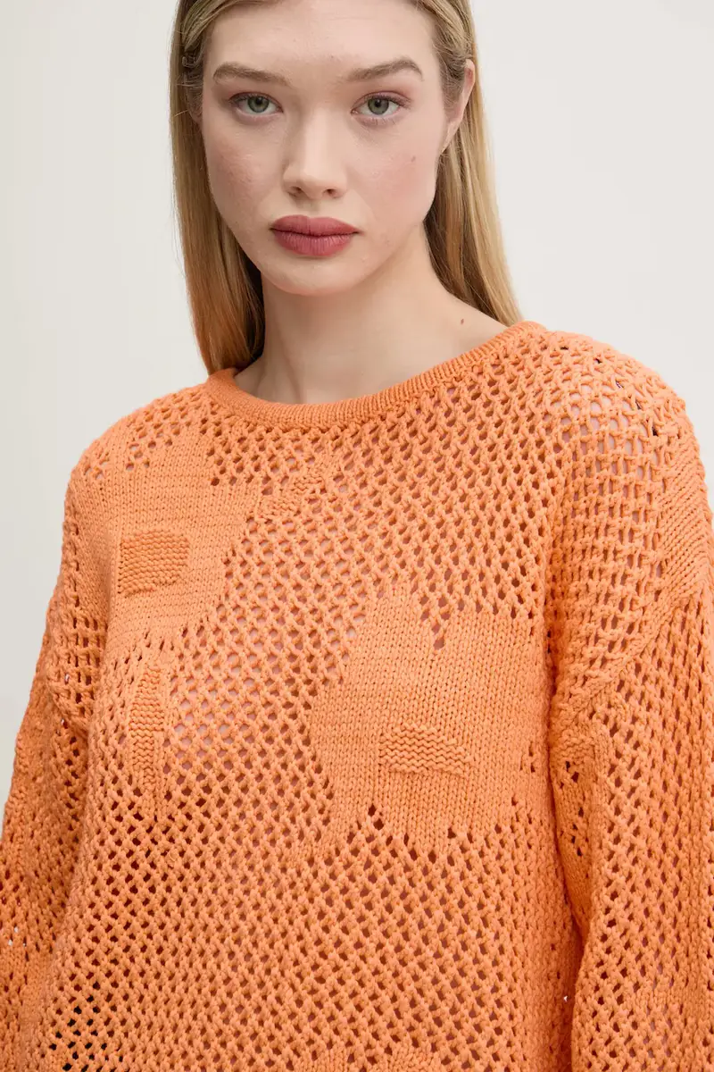 maglione con aggiunta di lino BRUMA donna colore arancione 25SWJF26