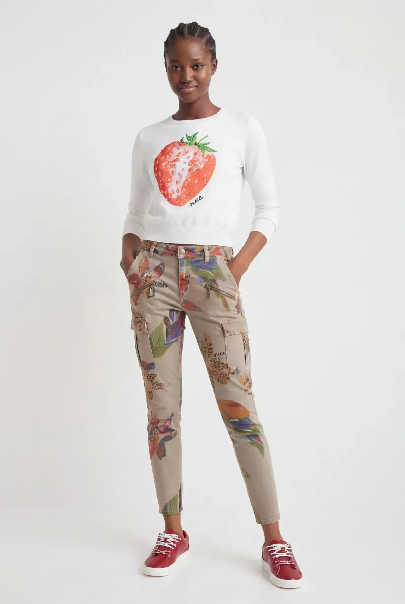 Maglione cropped fragola WHITE