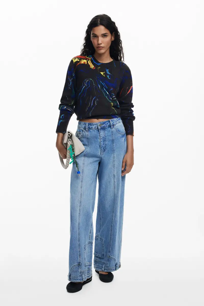 Desigual Maglione Donna con Stampa Marmorizzata miniatura 2