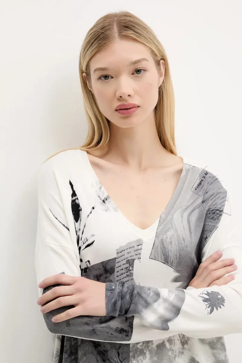 maglione GOTEMBURGO donna colore beige 25WWJF15 miniatura 4