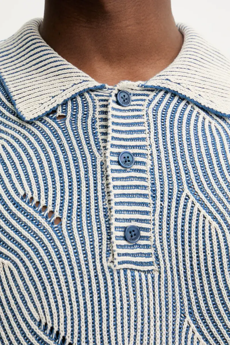 maglione in cotone CEDEIRA uomo colore blu 25WMJF02 miniatura 5