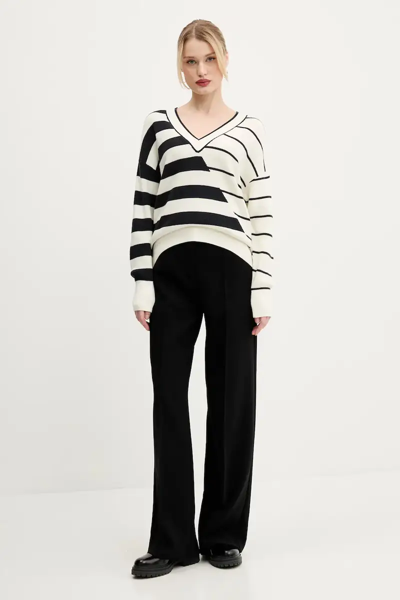 maglione in cotone ESTOCOLMO donna colore beige 25SWJF02 miniatura 2