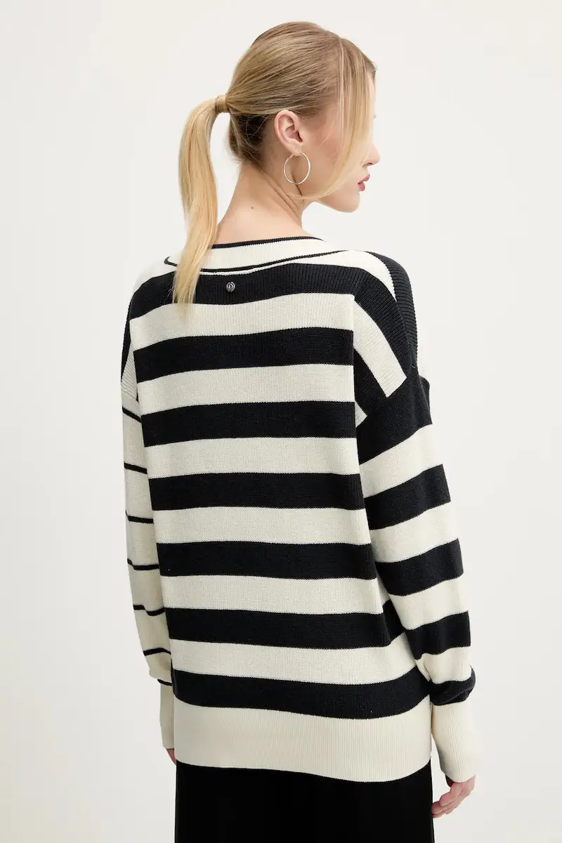 maglione in cotone ESTOCOLMO donna colore beige 25SWJF02 miniatura 3