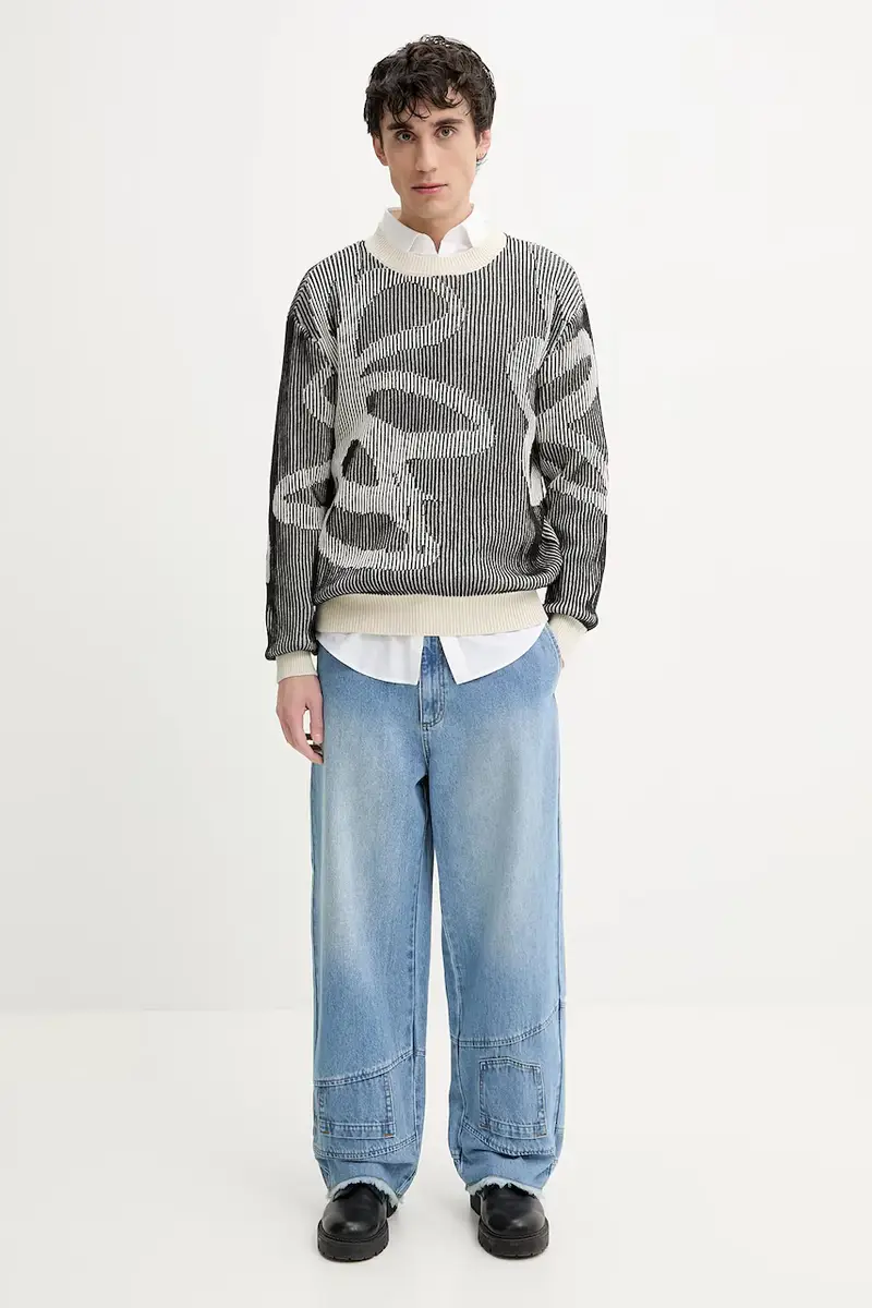 maglione in cotone SALAMANCA uomo colore nero 25SMJF08 miniatura 2