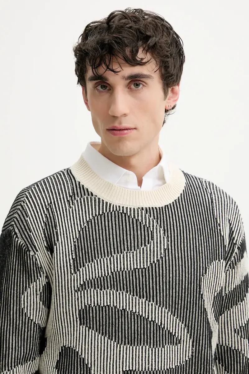 maglione in cotone SALAMANCA uomo colore nero 25SMJF08 miniatura 4