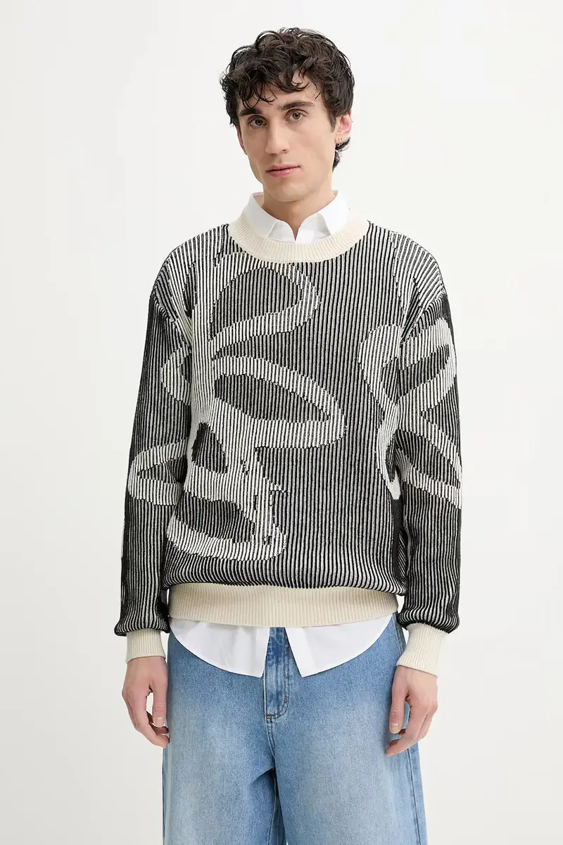 maglione in cotone SALAMANCA uomo colore nero 25SMJF08