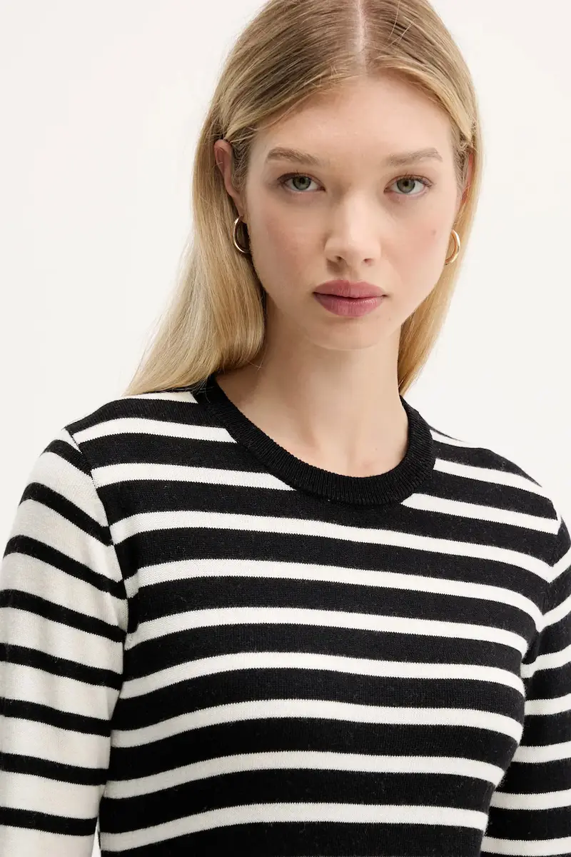 maglione in lana BERGEN donna colore nero 25WWJF08 miniatura 4