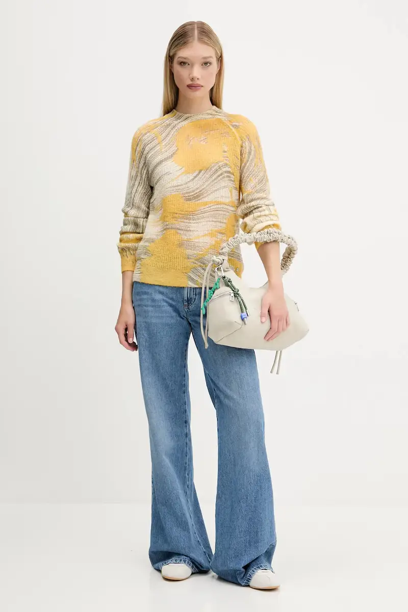 maglione in lana HYDER donna colore beige 25WWJF31 miniatura 2