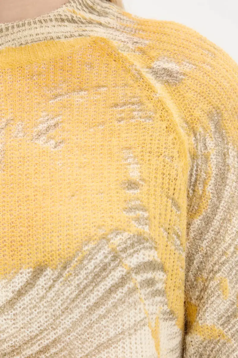 maglione in lana HYDER donna colore beige 25WWJF31 miniatura 5