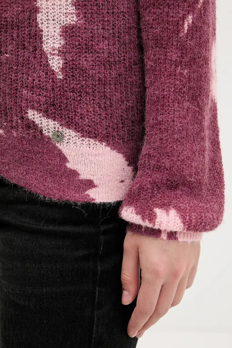 maglione in lana HYDER donna colore granata 25WWJF31 Rosa miniatura 5