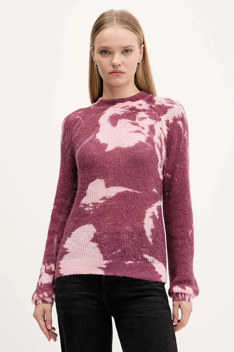 maglione in lana HYDER donna colore granata 25WWJF31 Rosa
