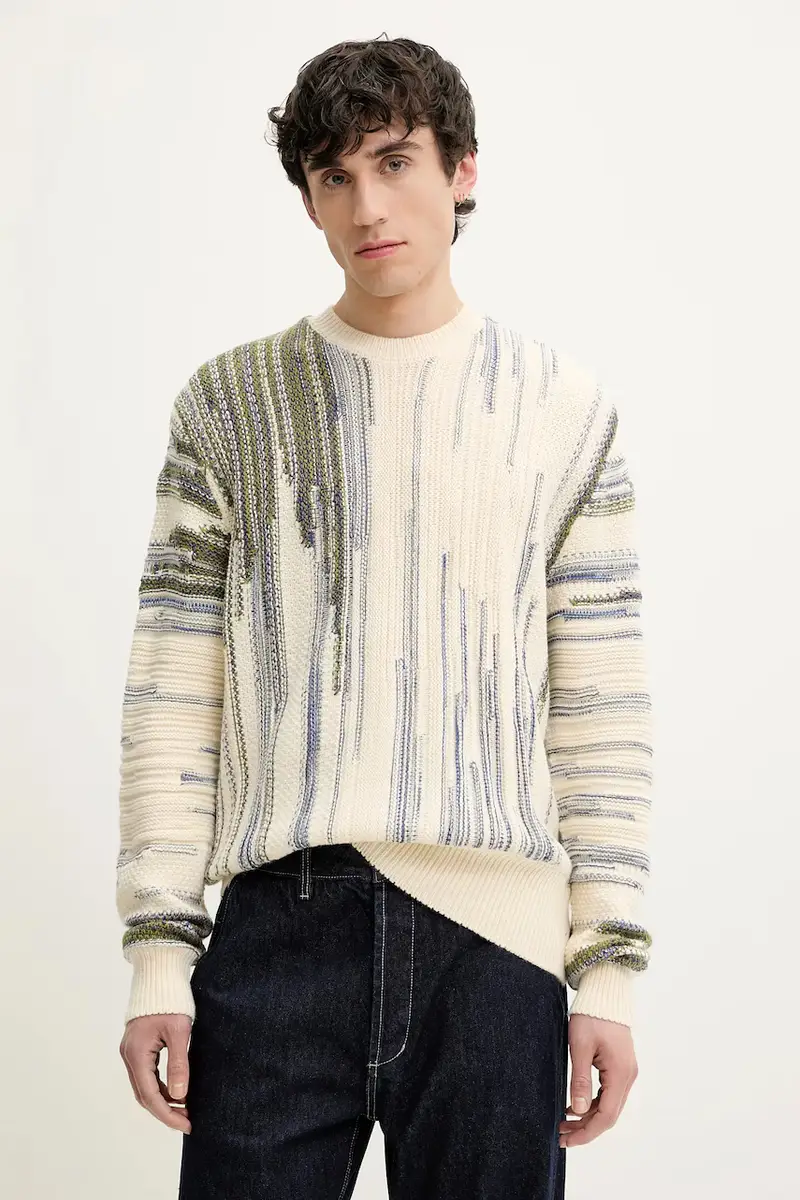 maglione in misto lana ICE uomo colore beige 25SMJF03