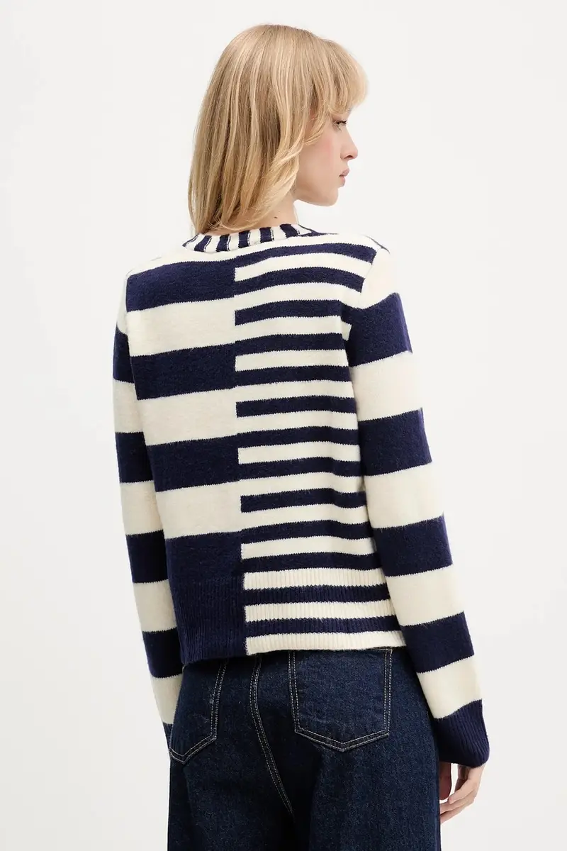 maglione in misto lana MALMOE donna colore blu navy 25WWJF17 miniatura 3