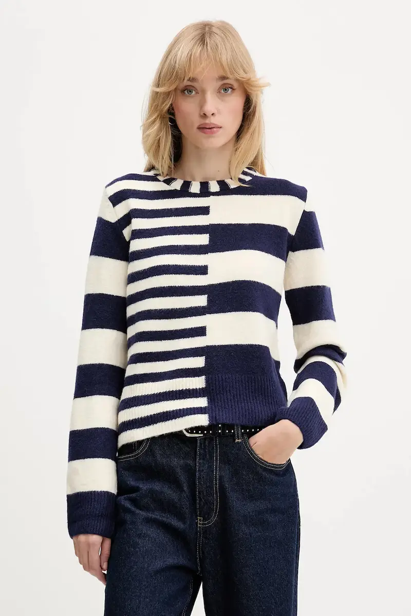 maglione in misto lana MALMOE donna colore blu navy 25WWJF17