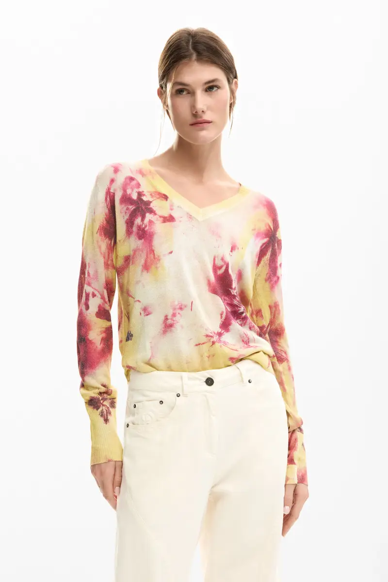 Maglione leggero a fiori RED