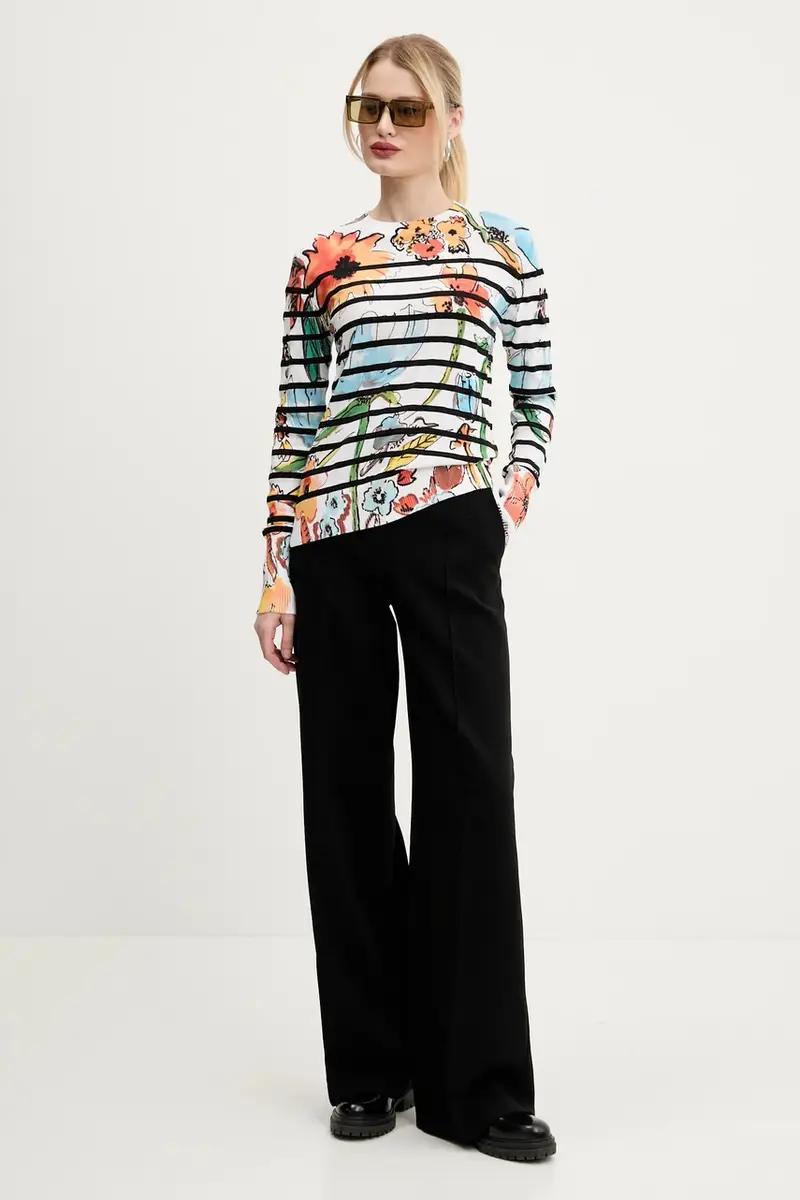 maglione LEKNES donna colore bianco 25SWJF21 miniatura 2