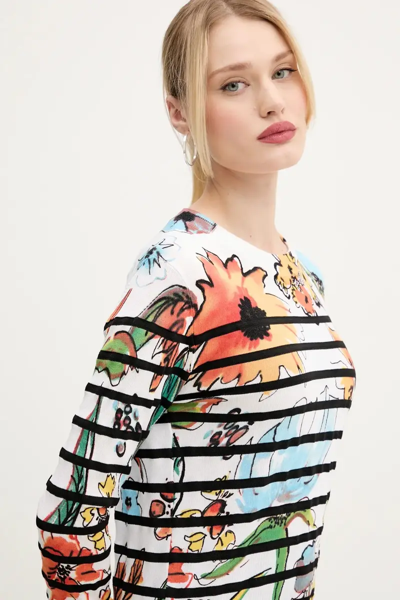 maglione LEKNES donna colore bianco 25SWJF21 miniatura 4