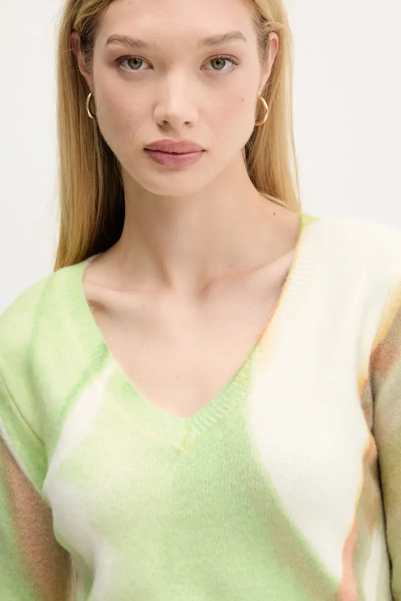 maglione OULU donna colore turchese 25WWJF13 miniatura 4