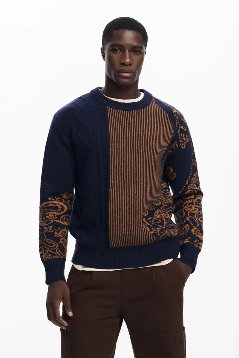 Maglione paisley BLUE
