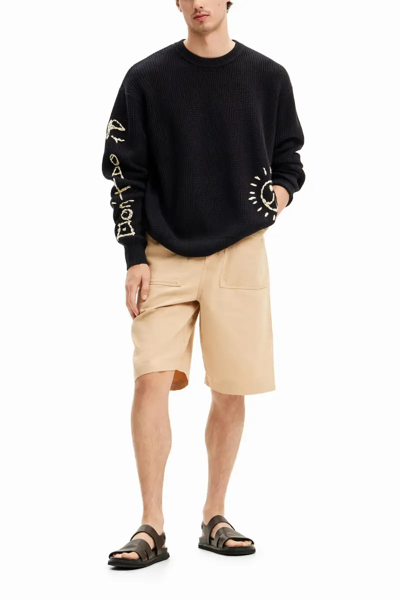 Maglione ricamato BLACK miniatura 2