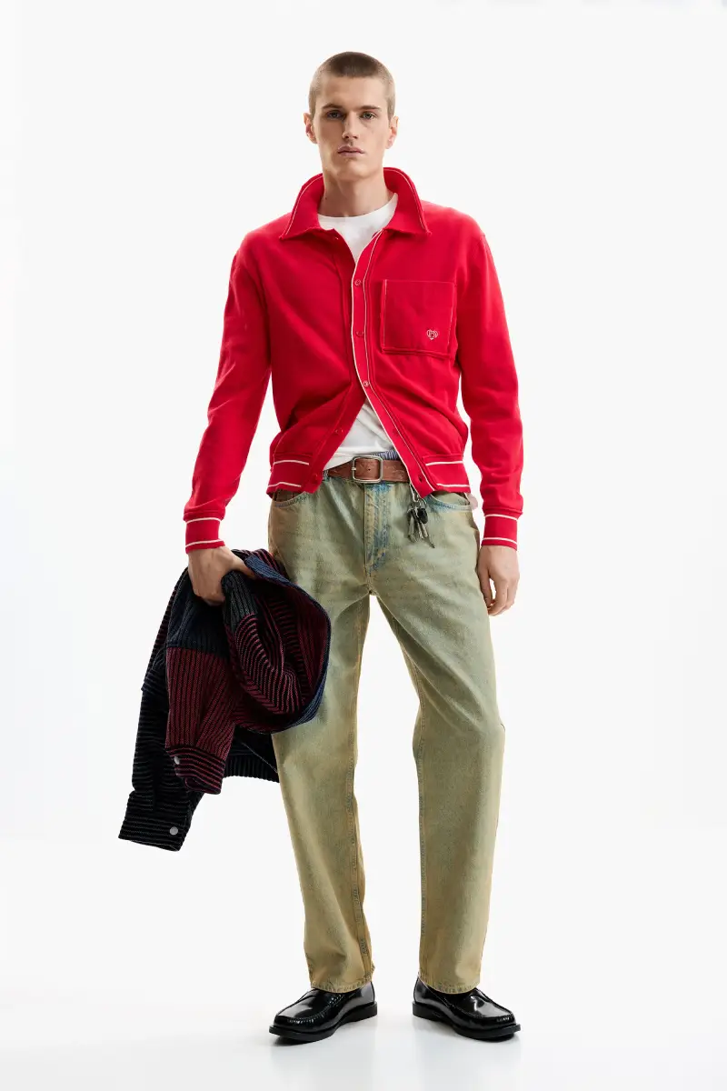 Maglione sottile con bottoni RED miniatura 2