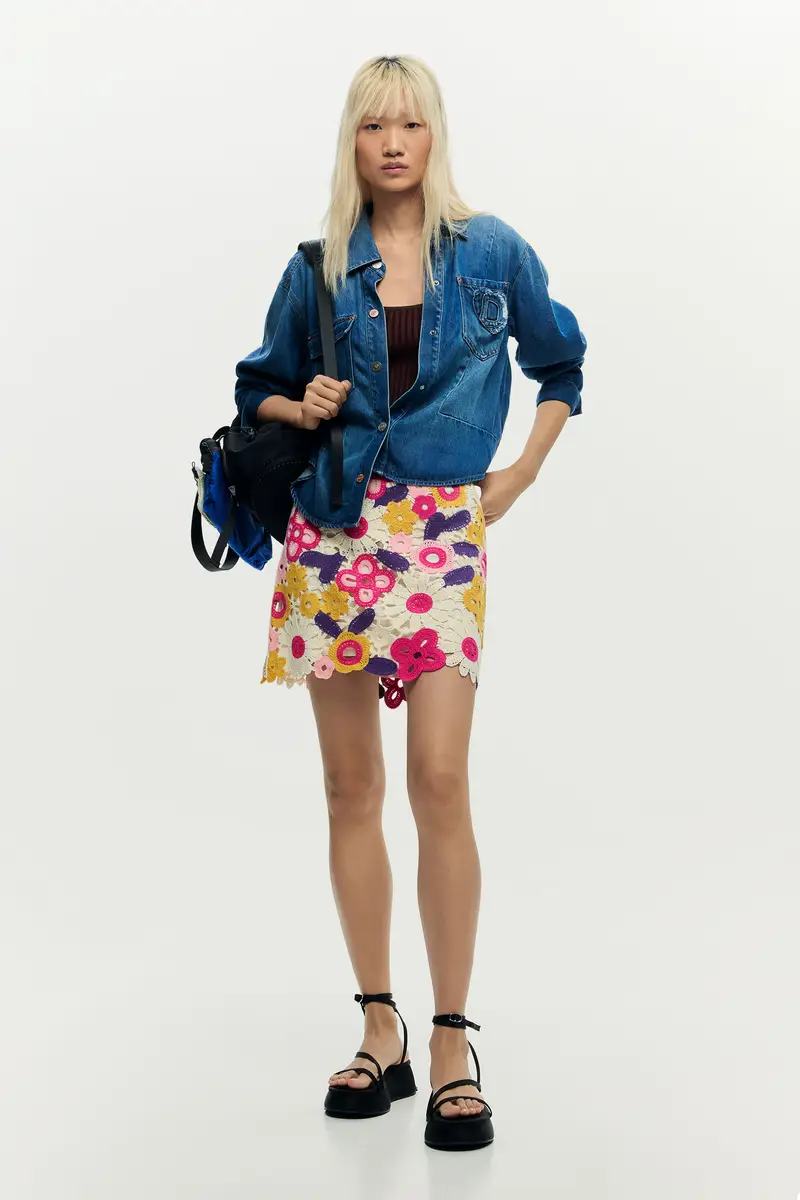 minigonna allâuncinetto WHITE