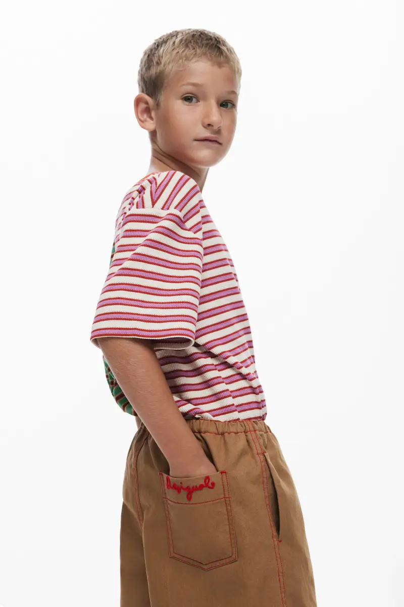 Pantaloncini con cuciture BROWN miniatura 2