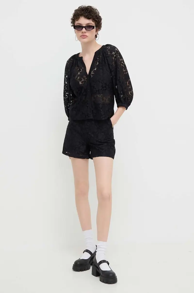 pantaloncini LACE donna colore nero 24SWPW21 miniatura 2