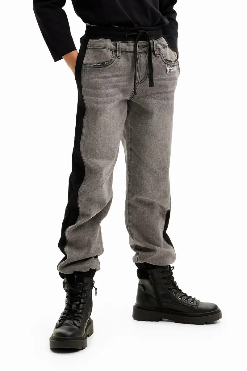 Pantalone jogger combinato BLACK miniatura 2