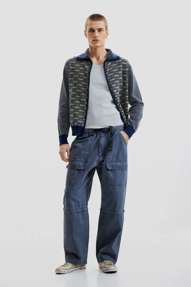 Pantalone lungo in cotone BLUE