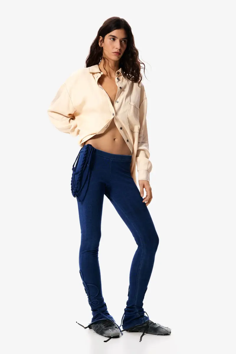 pantalone lungo in maglia Masha Popova BLUE