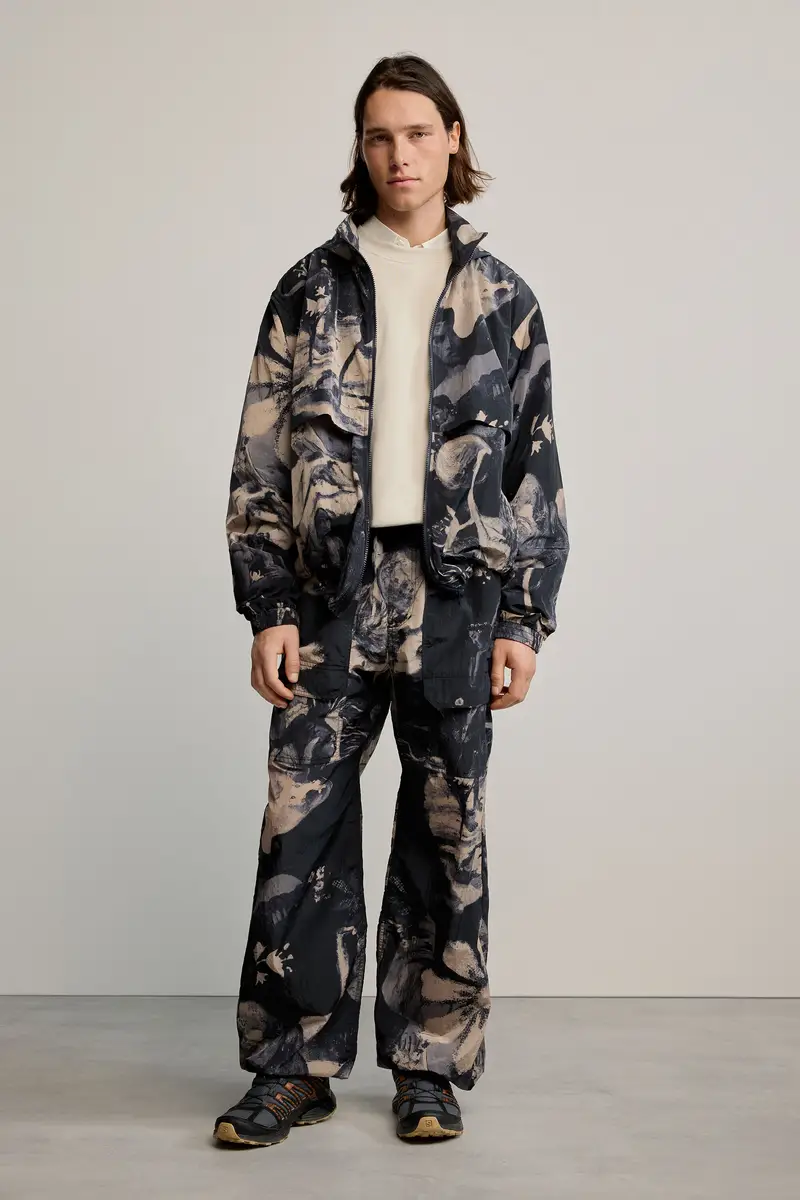 pantalone lungo stampato BLACK