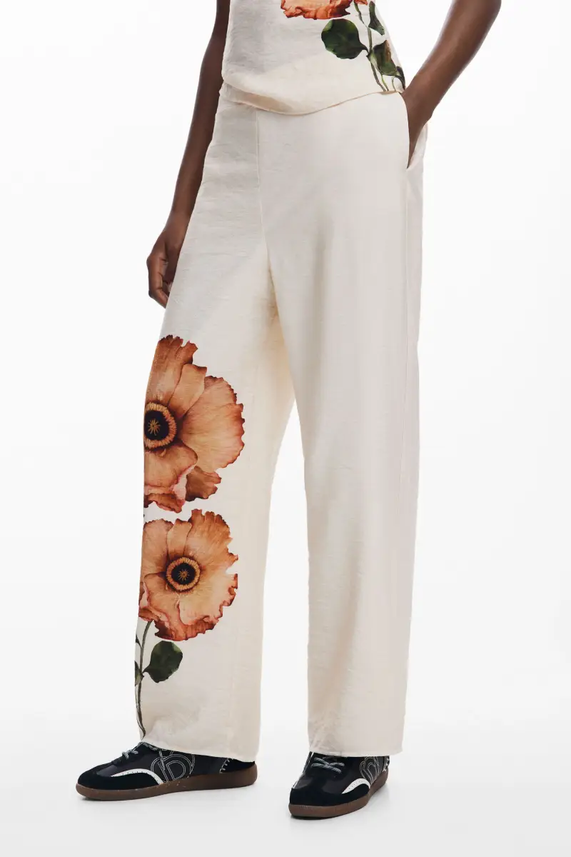 Pantaloni a fiori BROWN miniatura 2