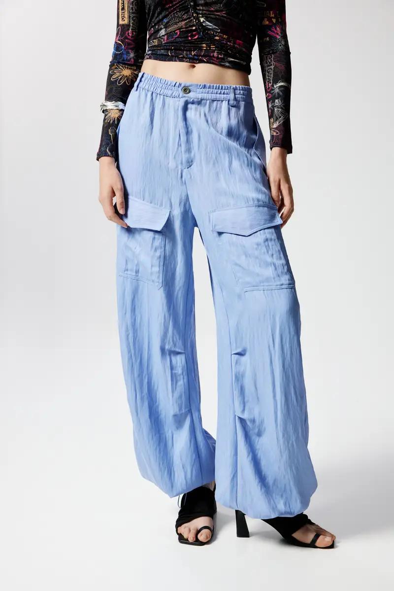 Desigual Pantaloni cargo Blu 2500915 miniatura 2