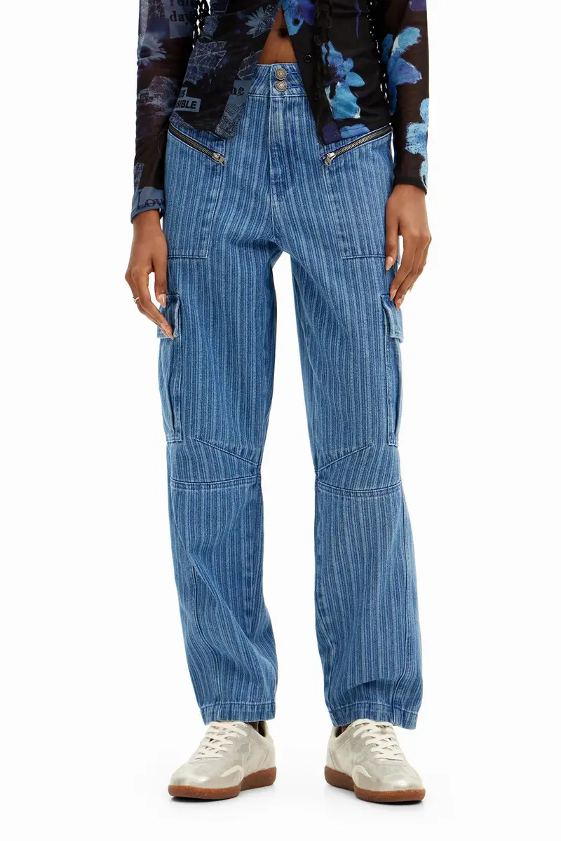 Desigual Pantaloni cargo Denim 3913064 miniatura 2